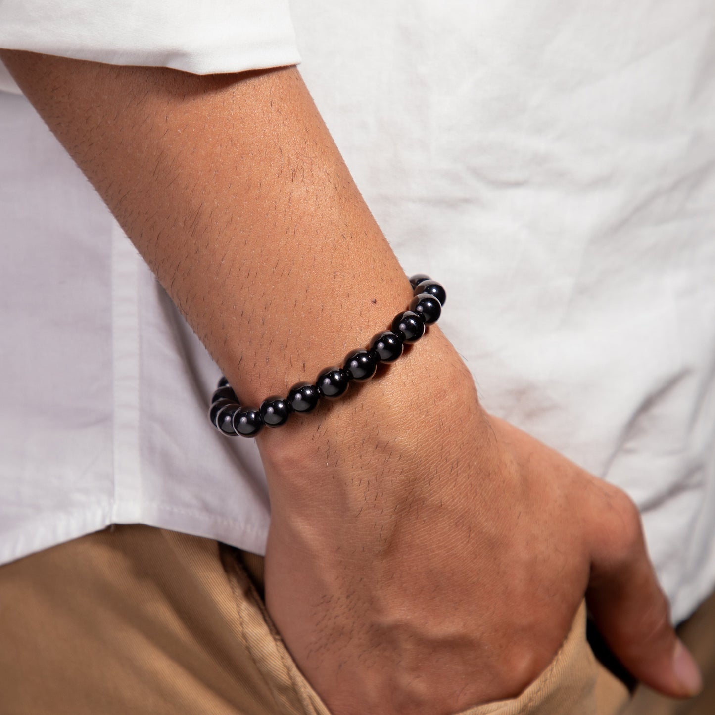 Black Obsidian Stone Bracelet