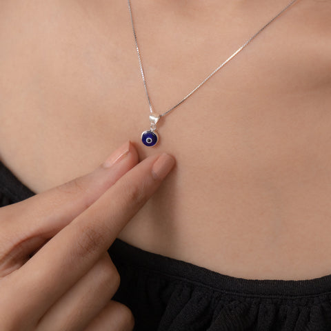 Silver Evil Eye Necklace