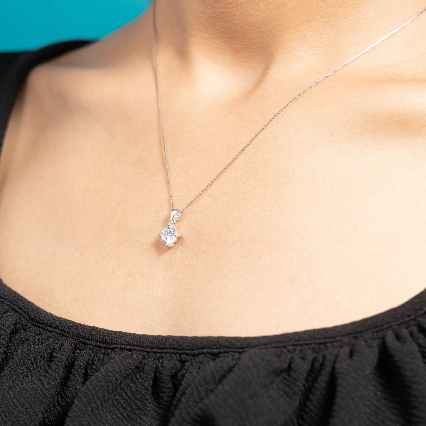 Round Solitaire Pendant