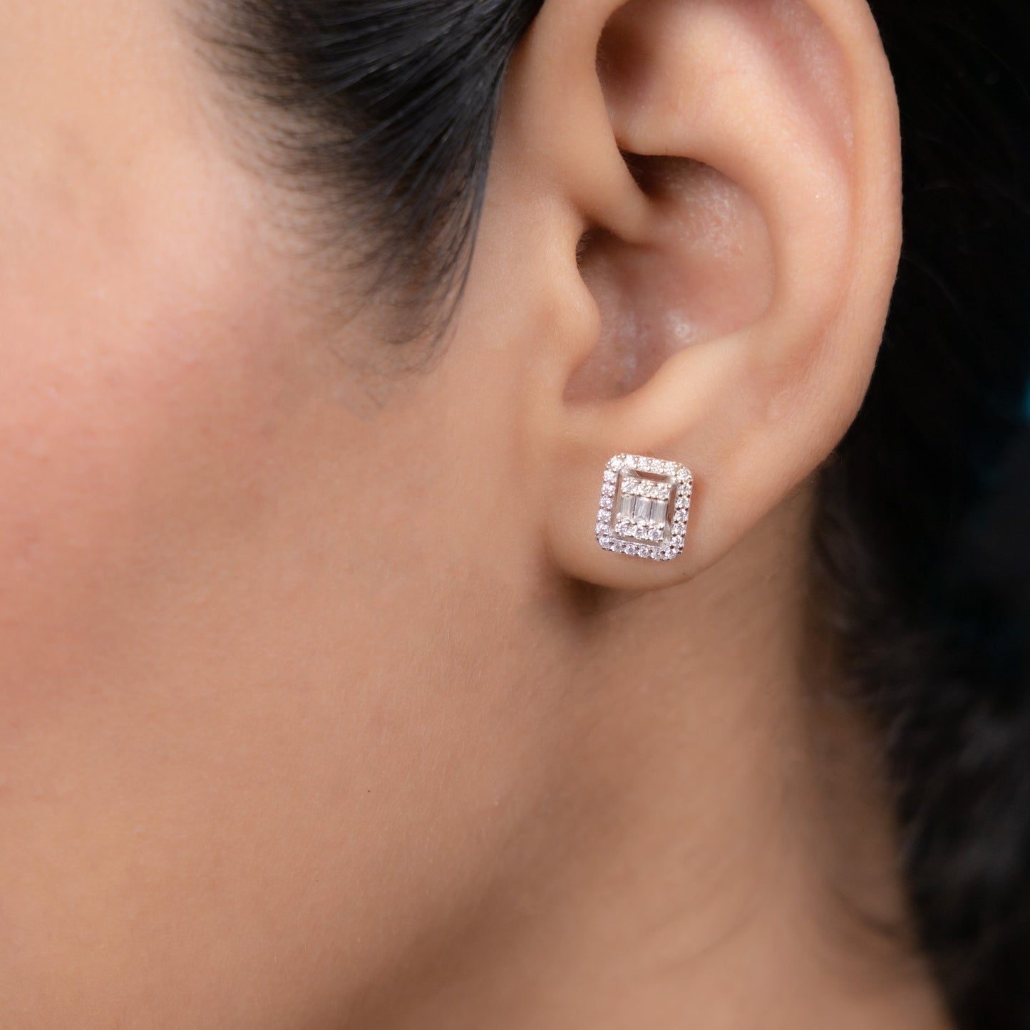 Halo Square Studs