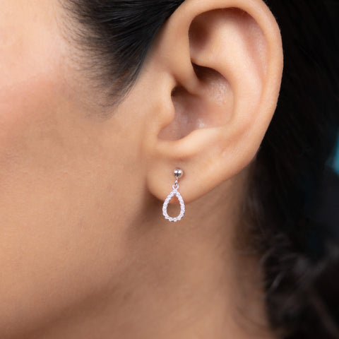 Silver Delicate Drop Earrings