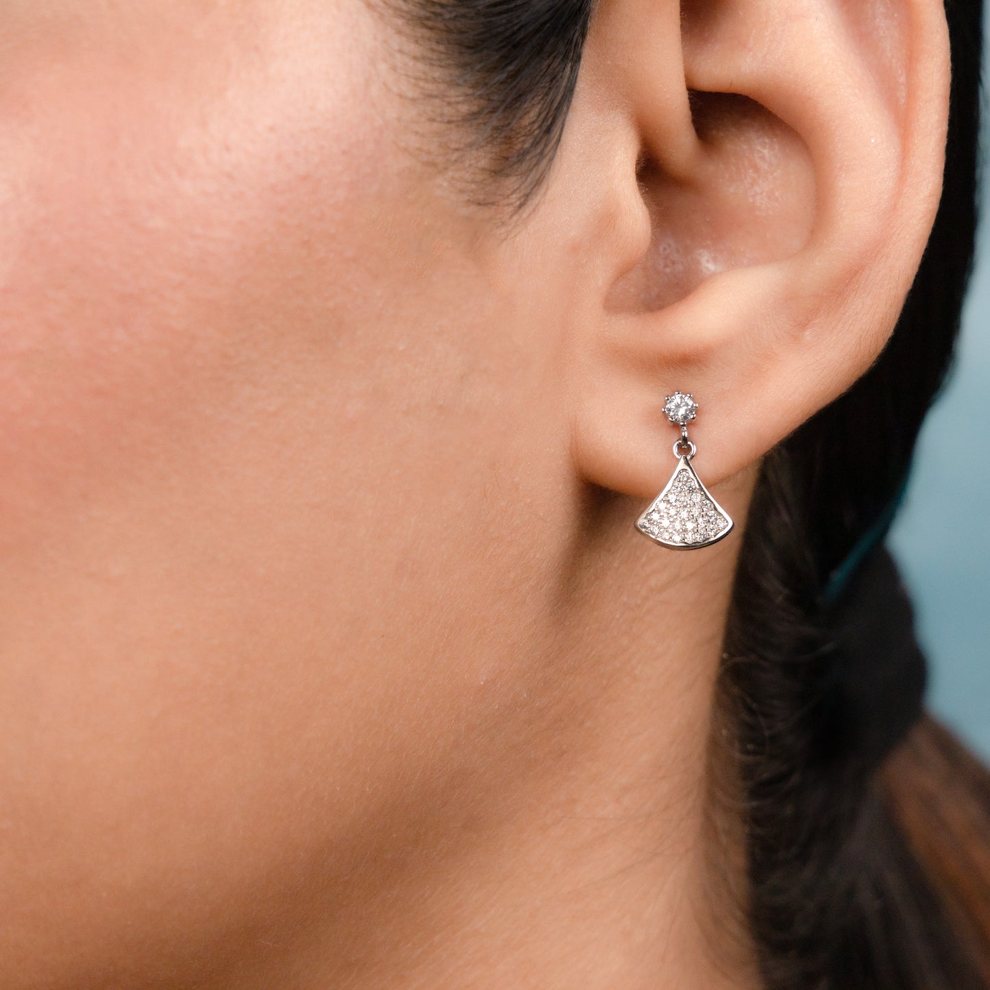 Drop Triangle Earrings