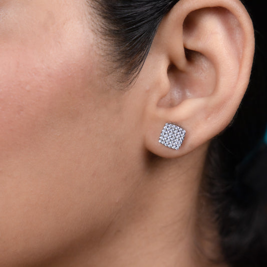 Square Cluster Studs