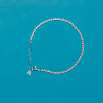 Charming Tennis Bracelet in AAA Cubic Zirconia Silver