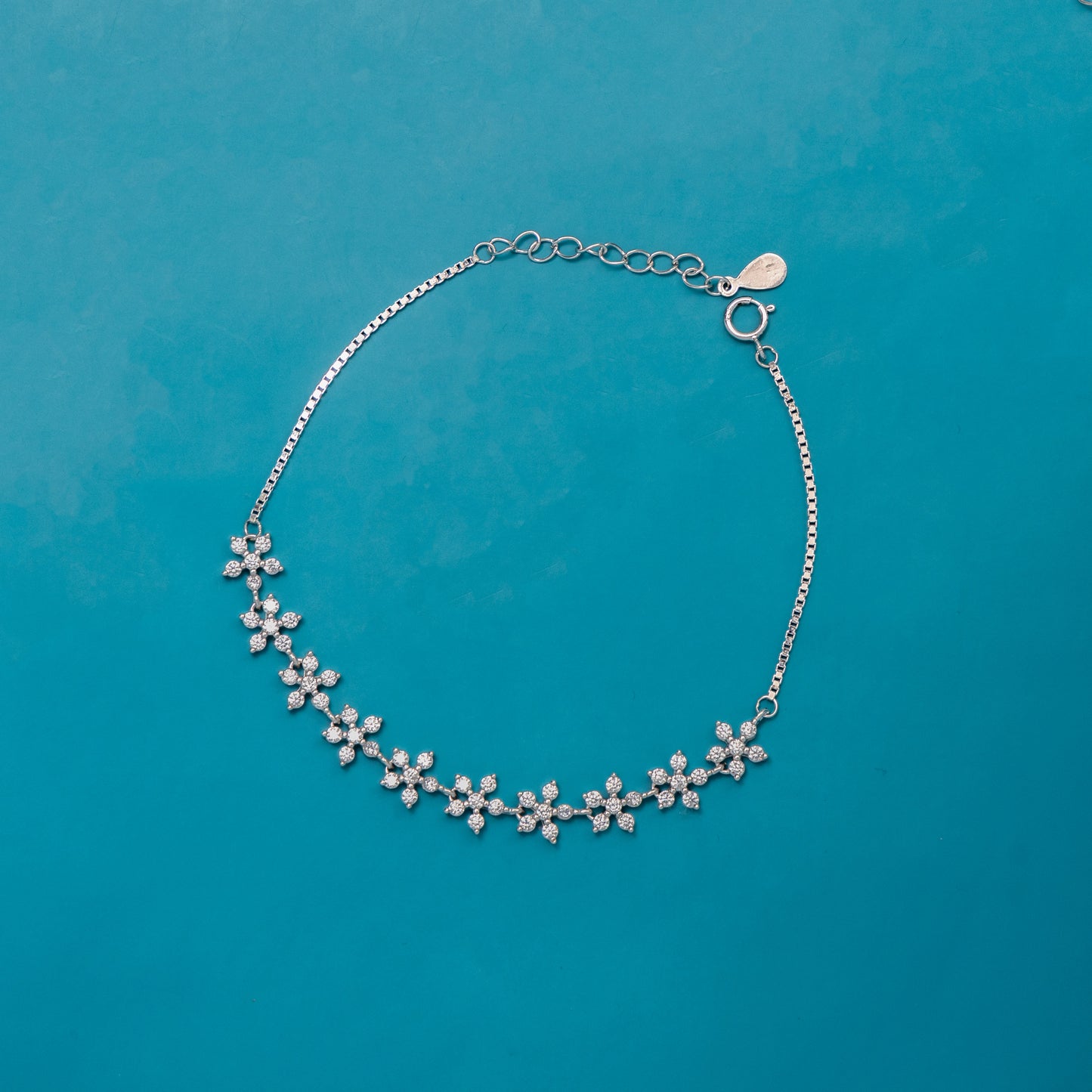 Petal Path Silver Bracelet