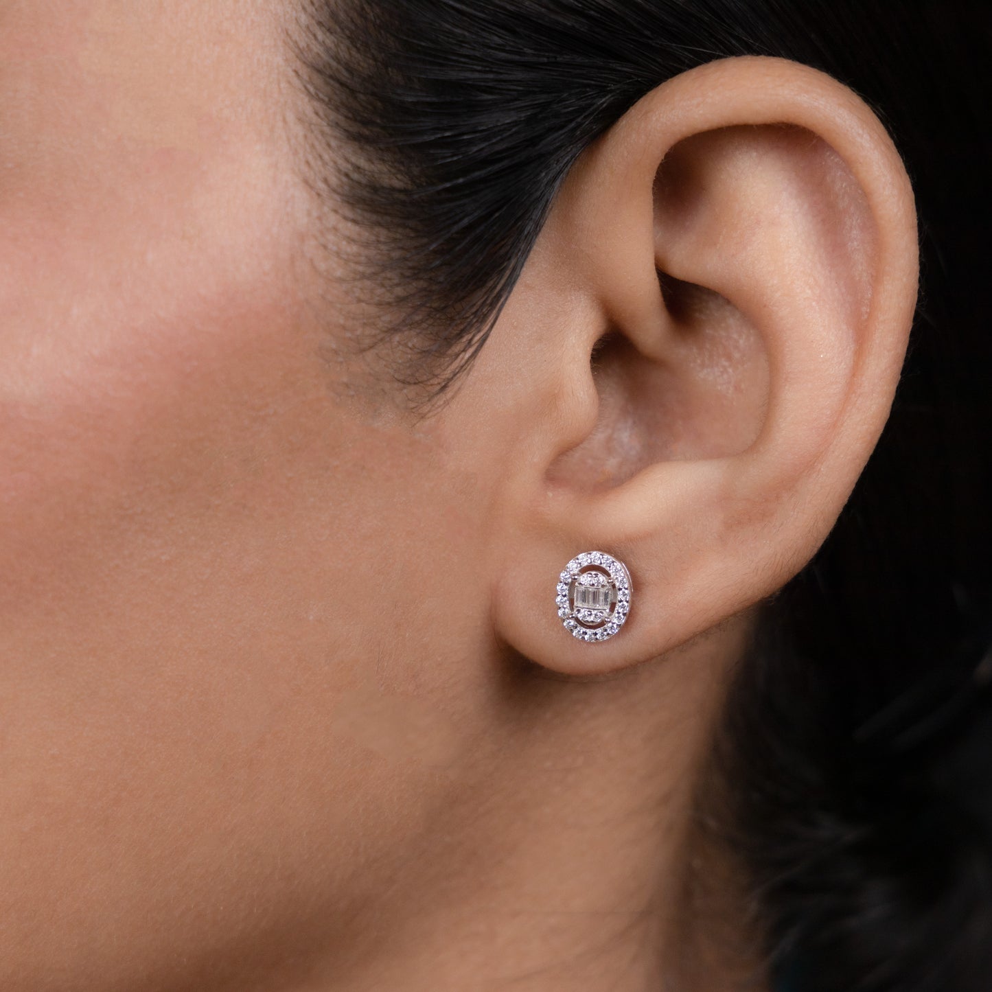 Halo Oval Studs