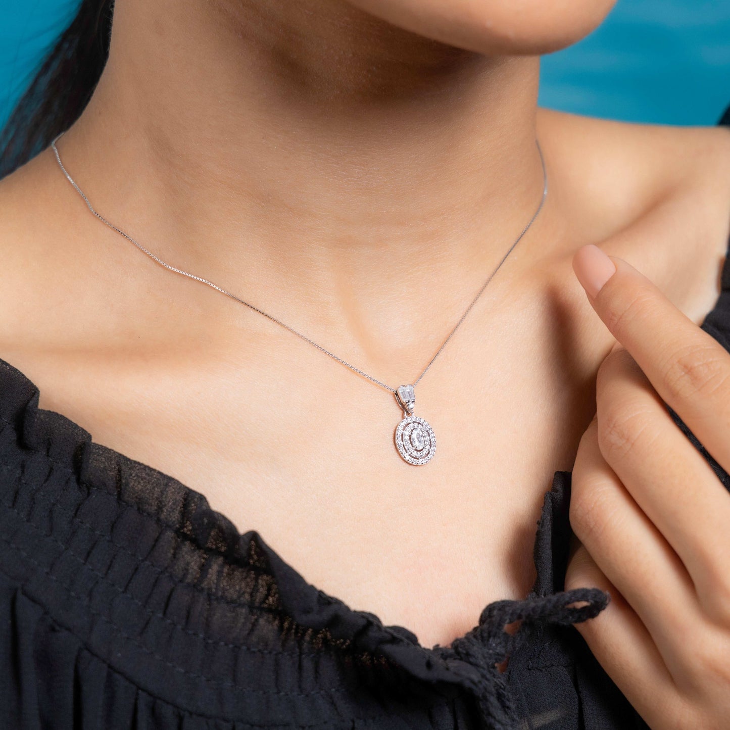 Timeless Silver Circle Harmony Necklace Set