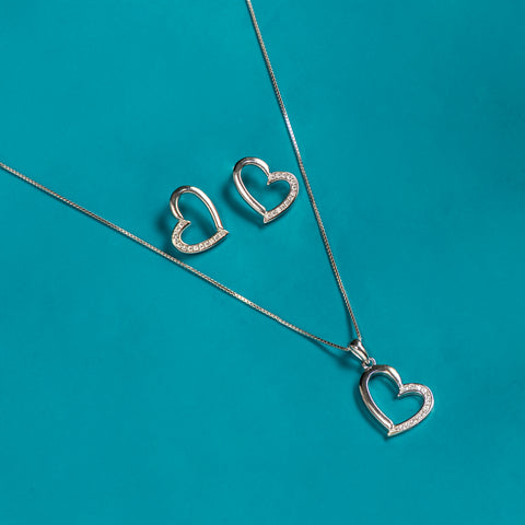 Aurora Silver Necklace Set