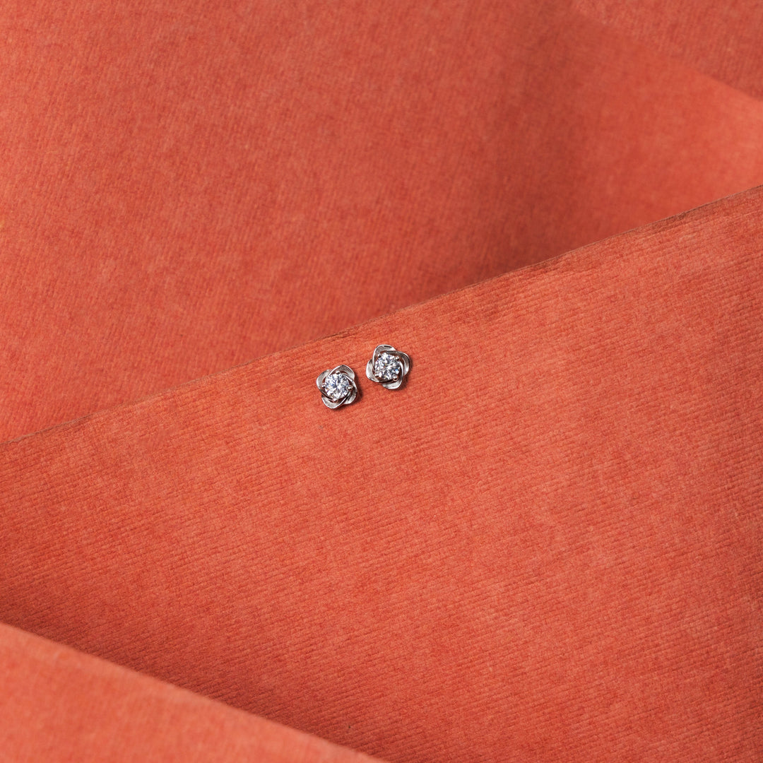 Trendy Silver Bold Aura Circles Stud Earrings for her