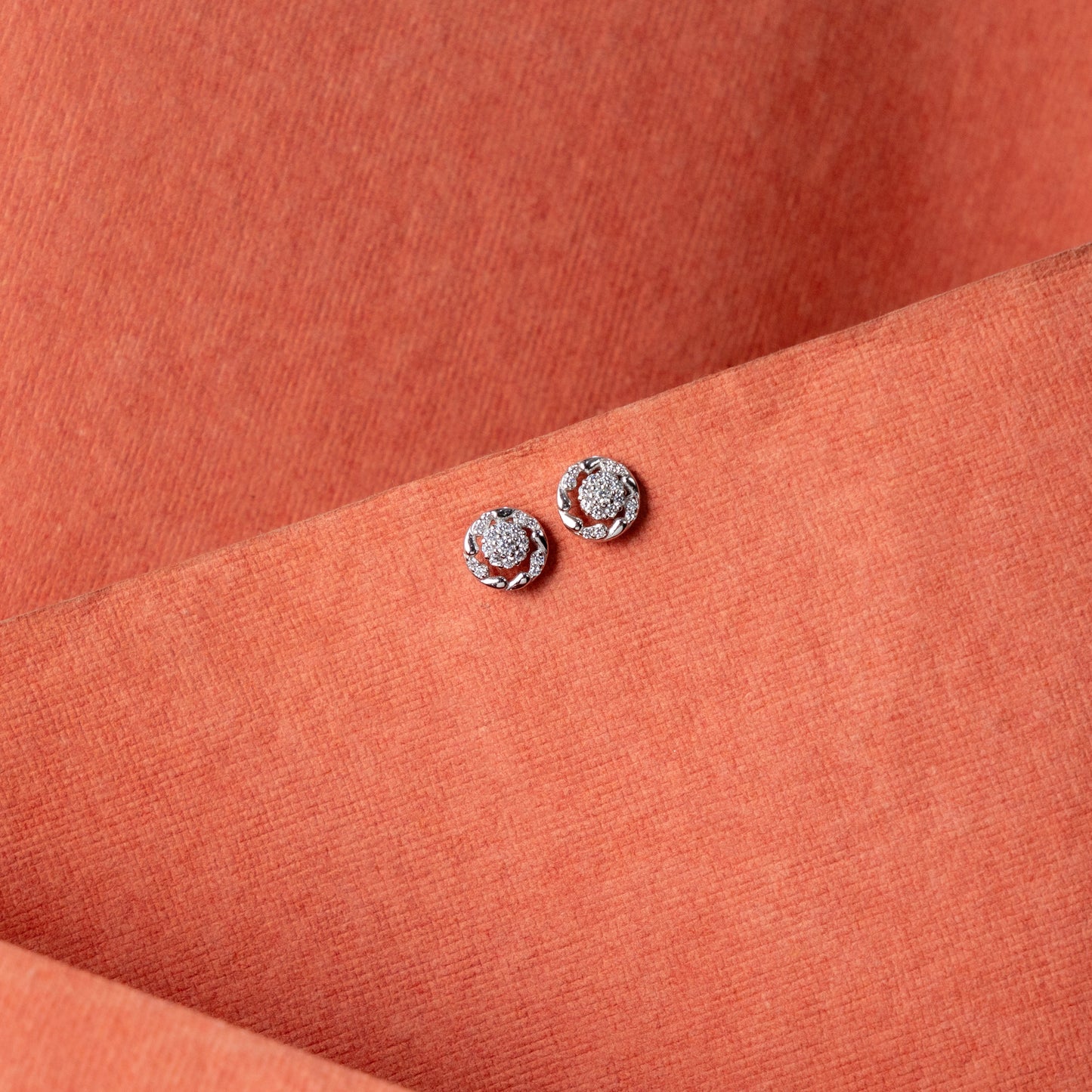 Silver Twinkle Bloom Stud Earrings