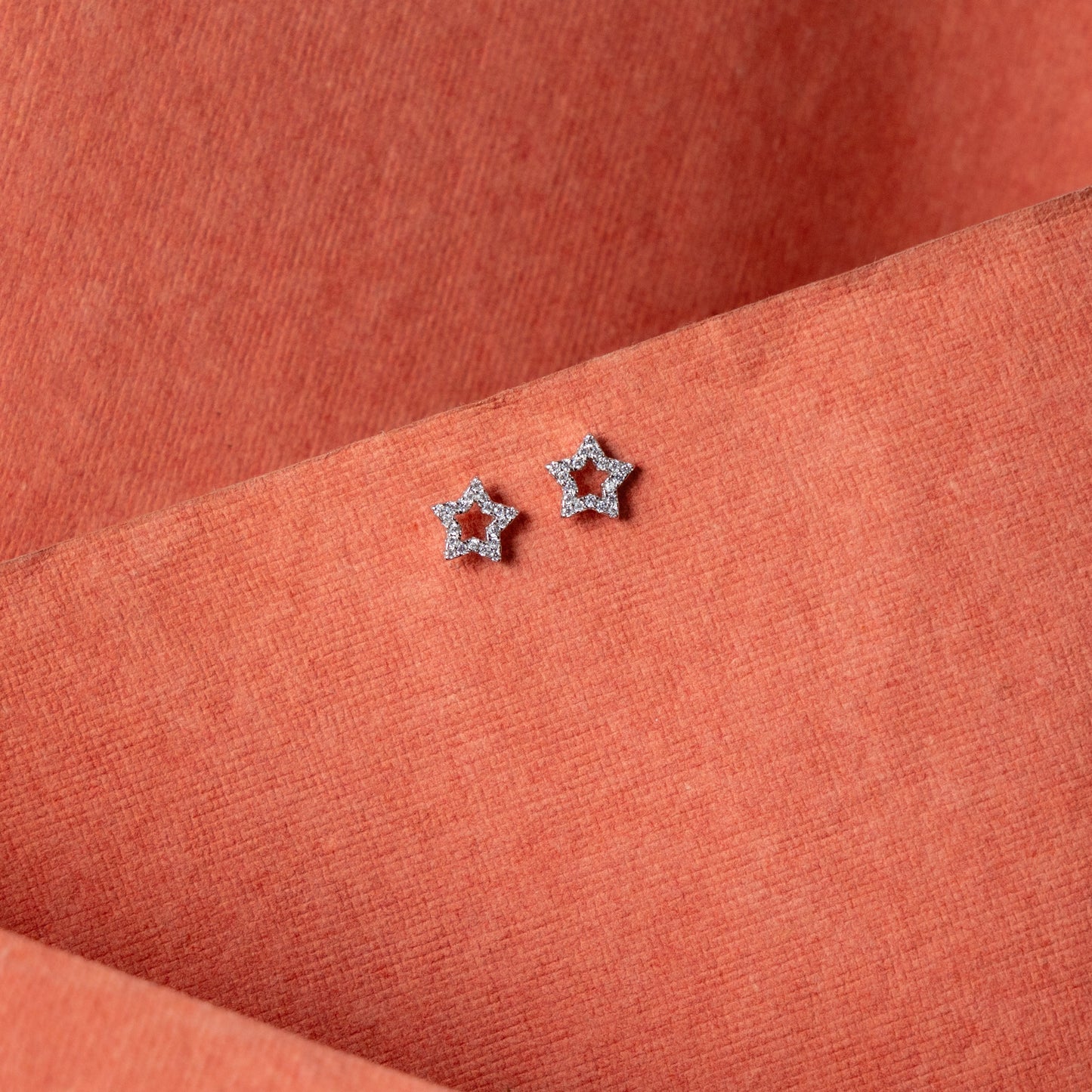 Silver Star Radiance Stud Earrings