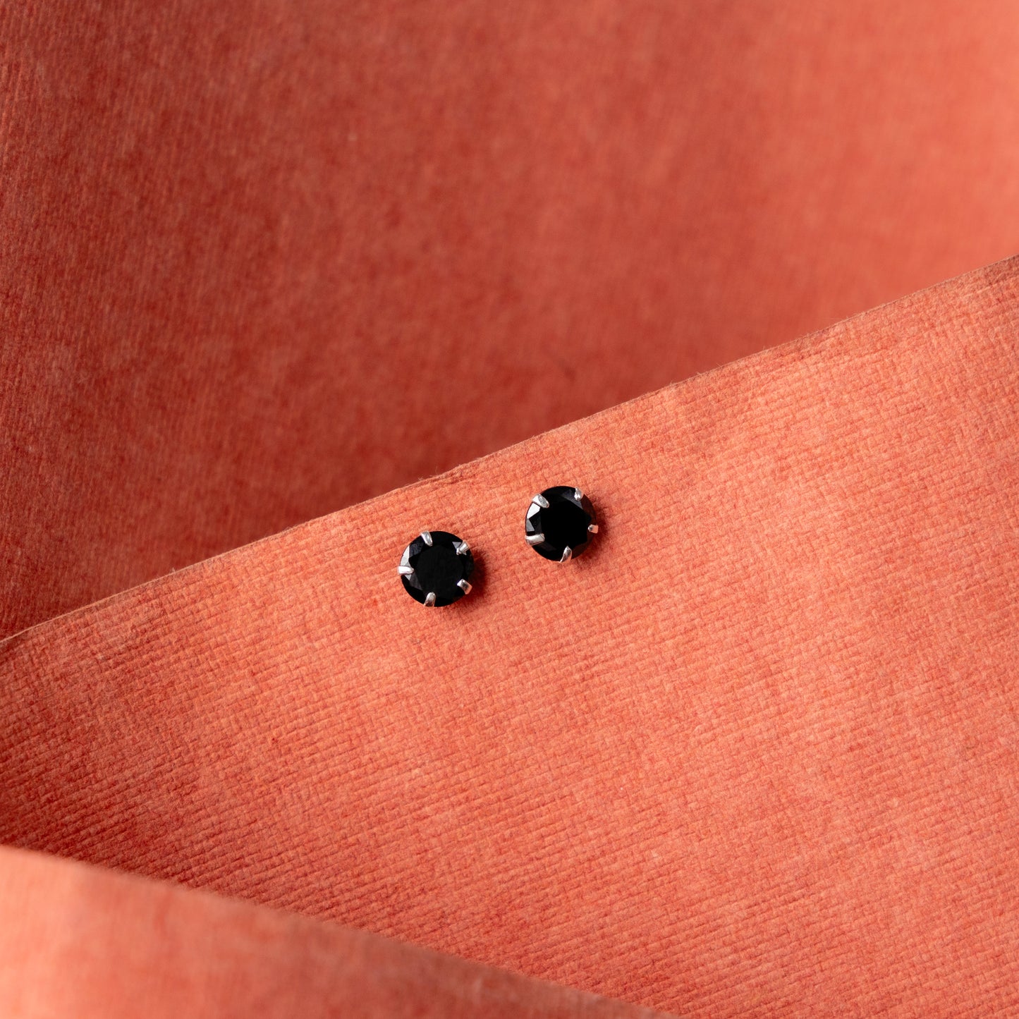 Silver Midnight Gleam Stud Earrings