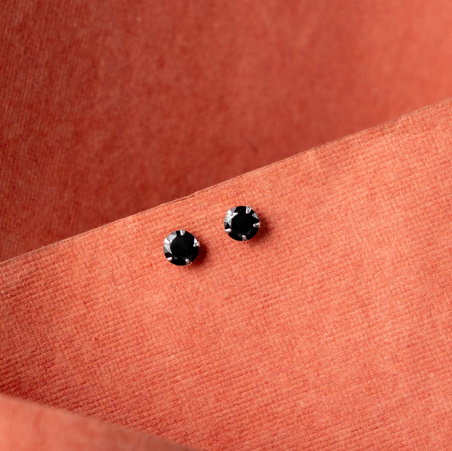 Silver Velvet Glimmer Stud Earrings