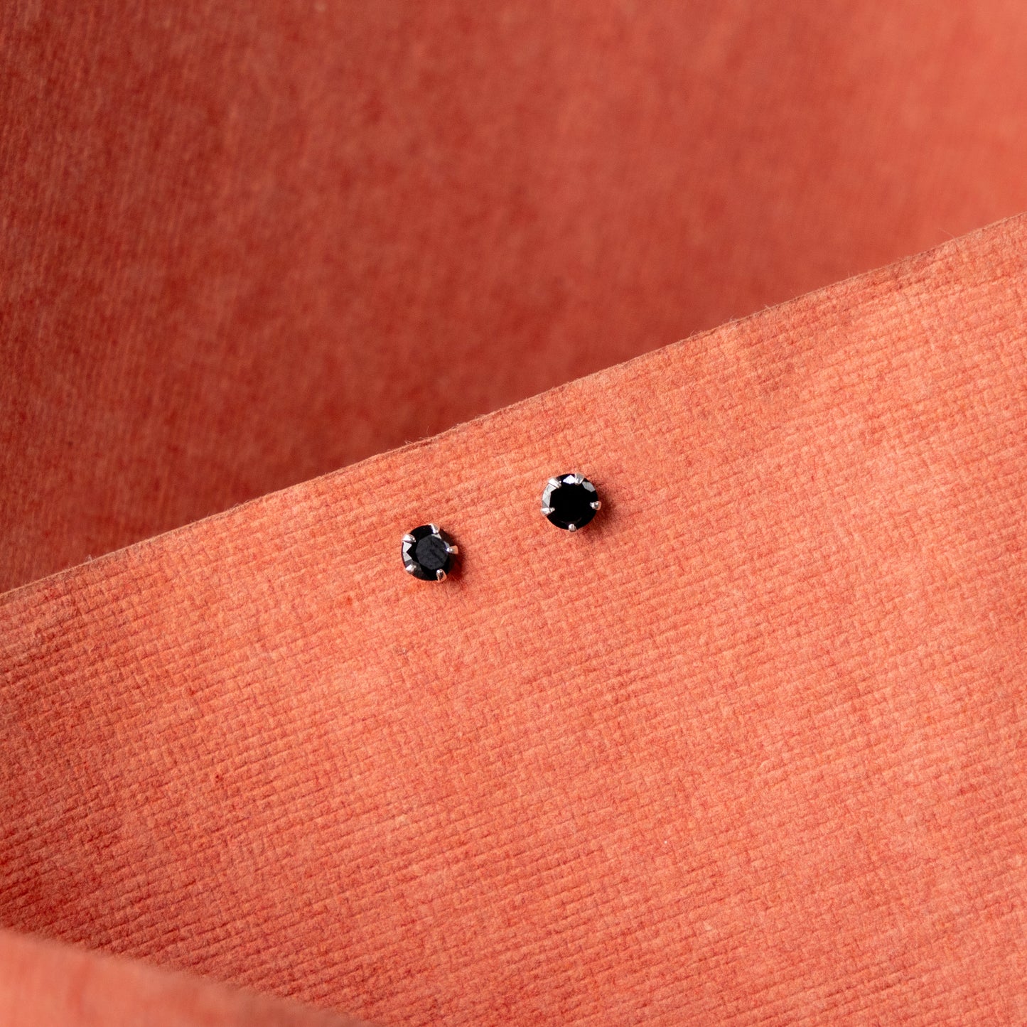 Silver Noir Nights Stud Earrings