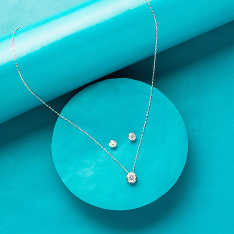 Silver Ethereal Loop Necklace Set