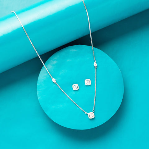 Silver Quadra Grace Necklace set
