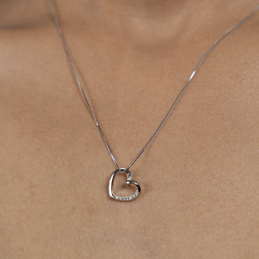Timeless Silver Heartline Necklace with unique charm
