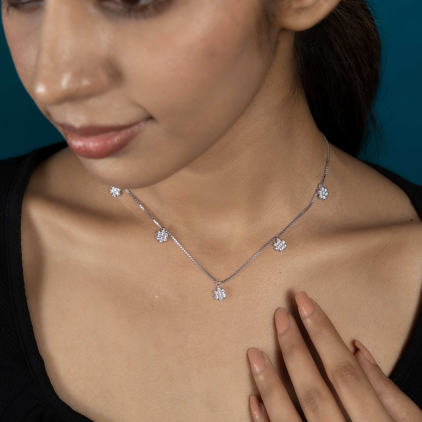 Timeless Silver Blossom Cascade Necklace Craftsmanship