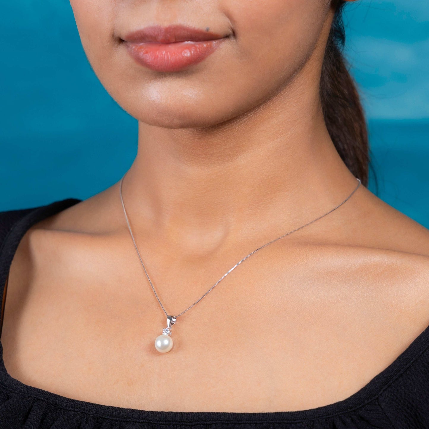 Elegant Silver Luna Love Necklace Charm