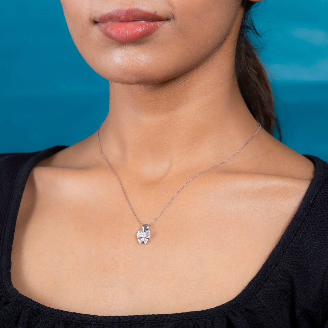 Stylish Silver Flutter Essence Necklace Jewelry