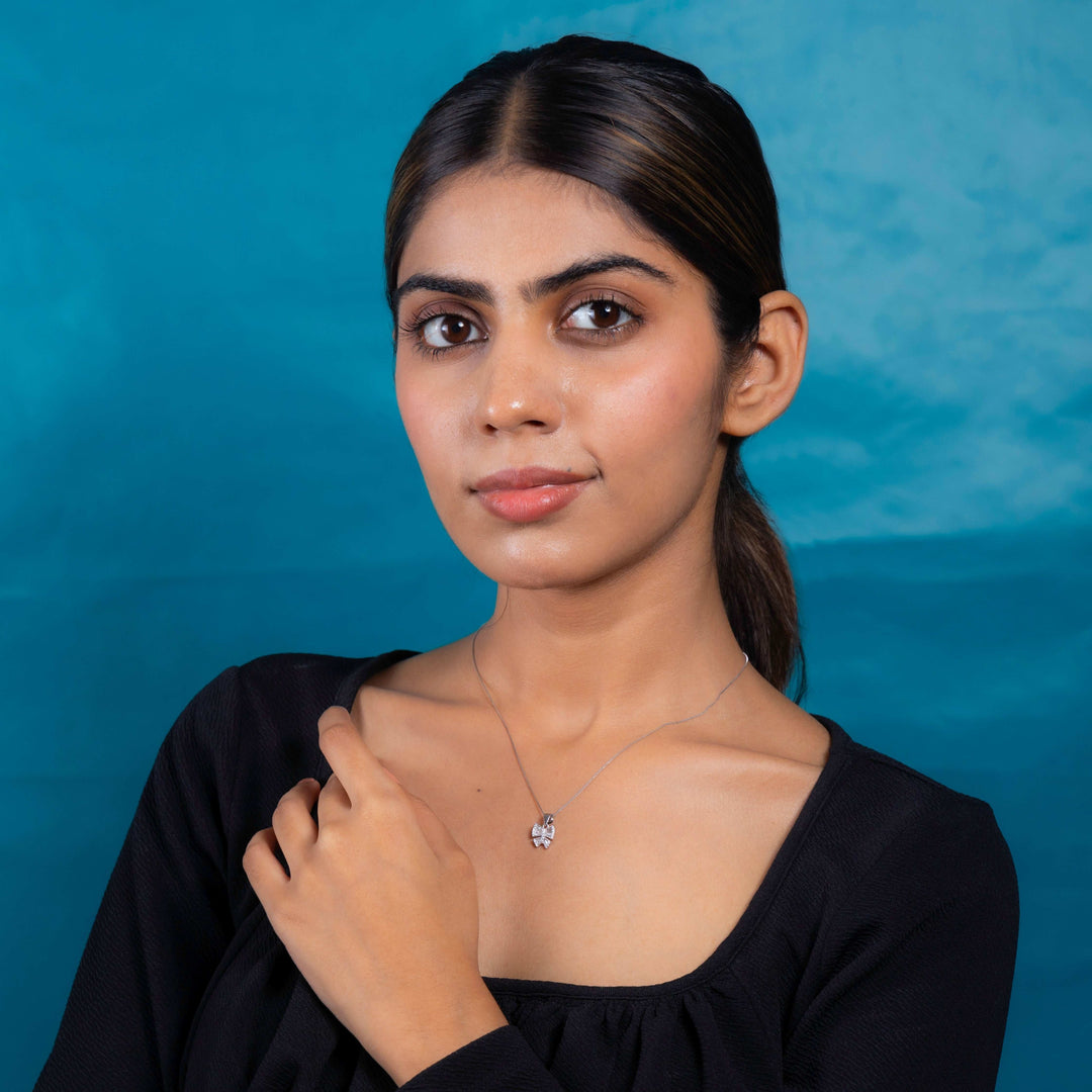 Timeless Silver Flutter Essence Necklace Accessory