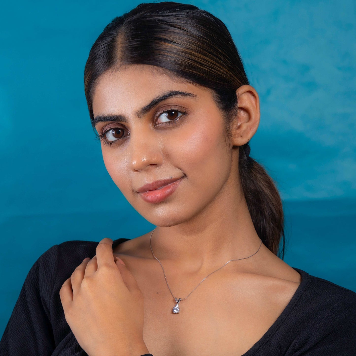 Charming Silver Elysian Drop Necklace with Pendant