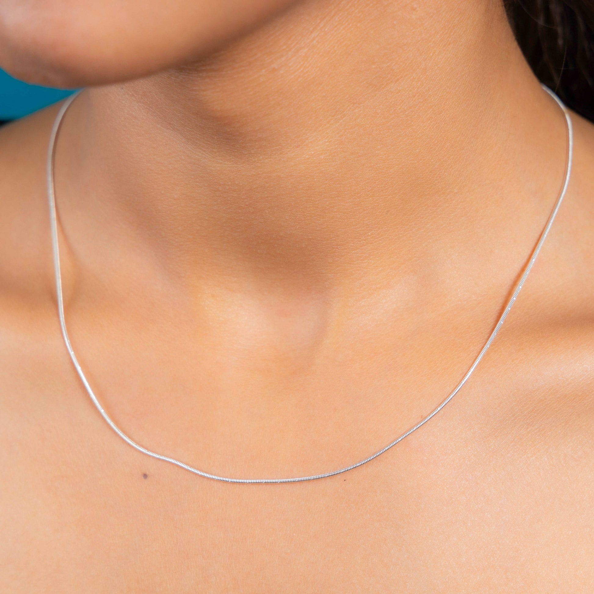 Lightweight silver chain for girls - Lina