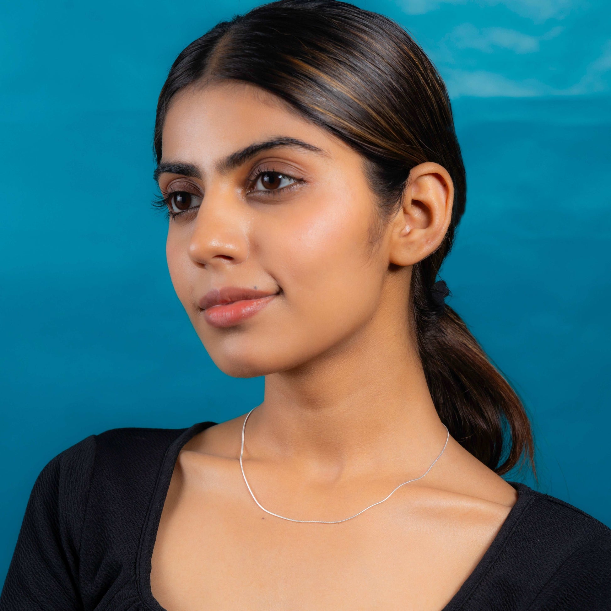 Lina pure silver chain design for women