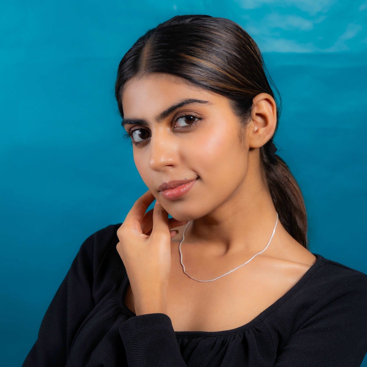 Elegant Pure silver chain for girls