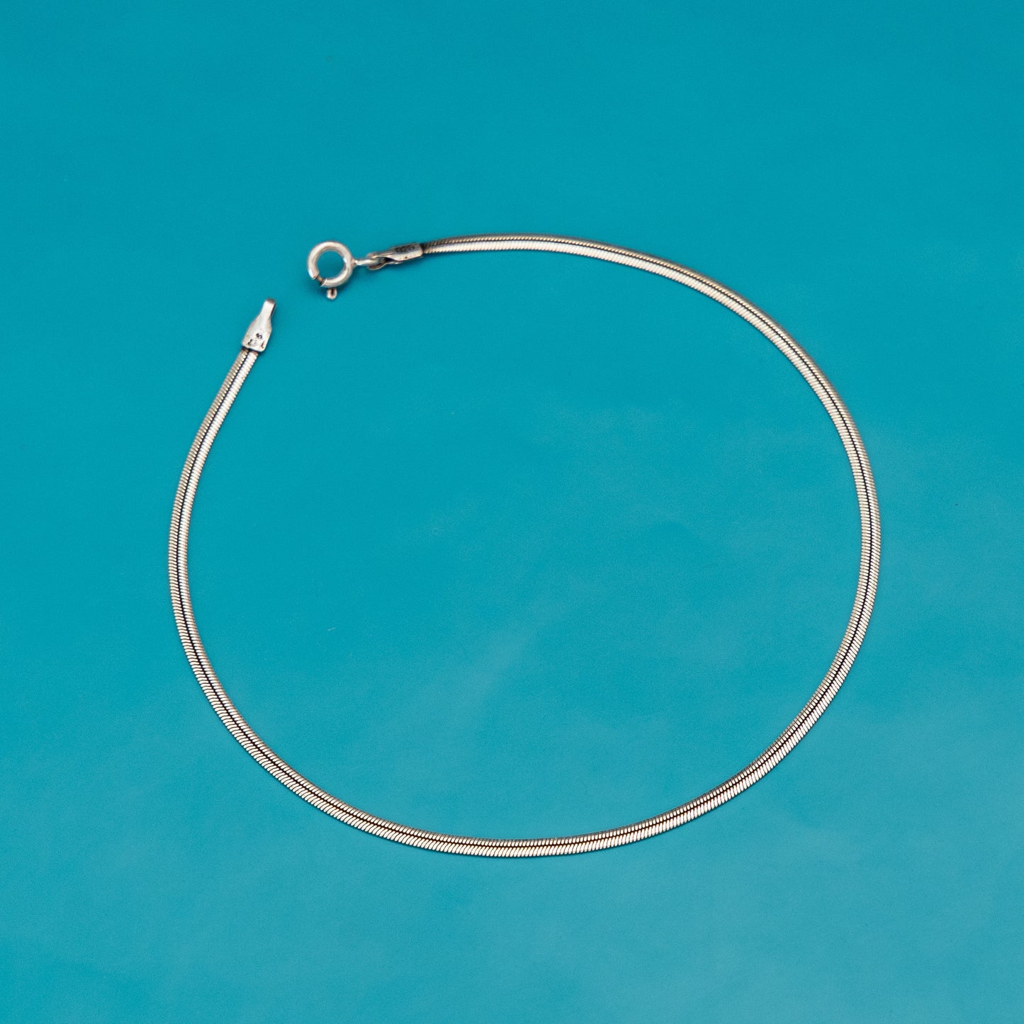 Duet Streak Silver Anklet