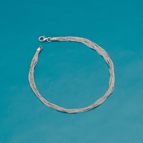 Silver Radiant Lace Anklet