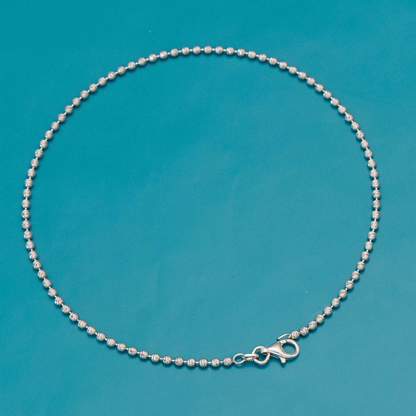 Silver Small Beads Anklet