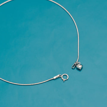 Trendy silver heart chain anklet