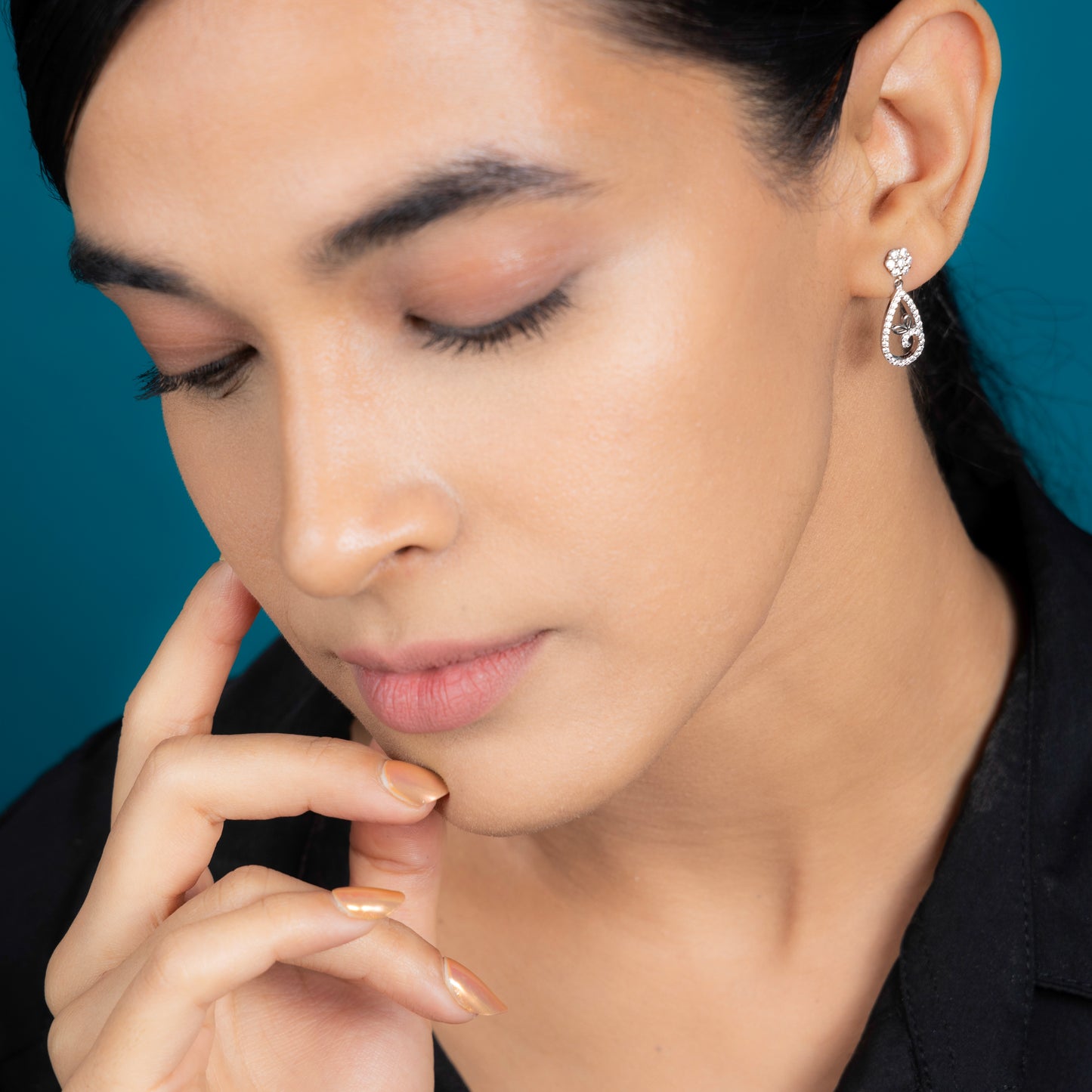 Silver Pearl Bloom Earrings