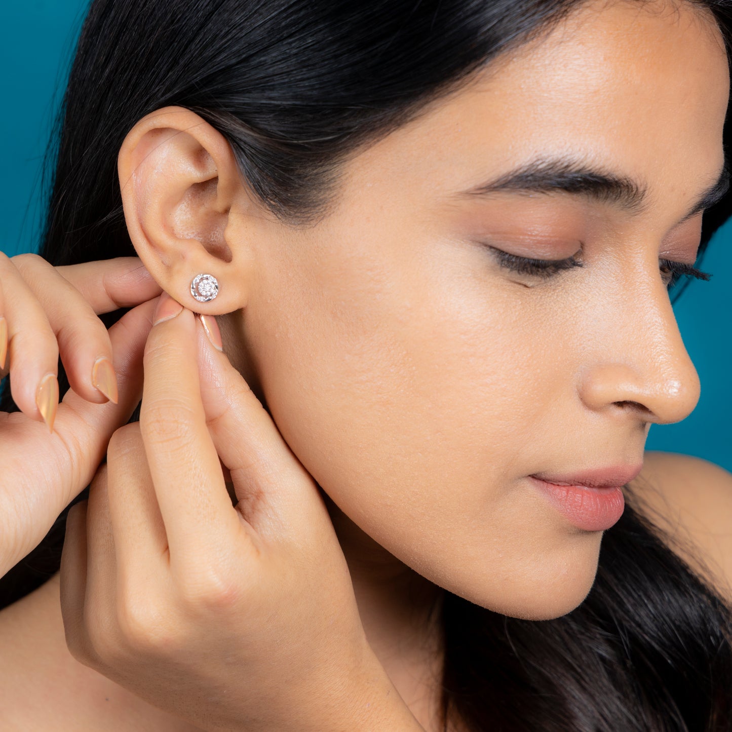 Silver Twinkle Bloom Stud Earrings