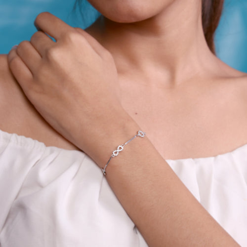 Infinity and Eternity Silver Bracelet