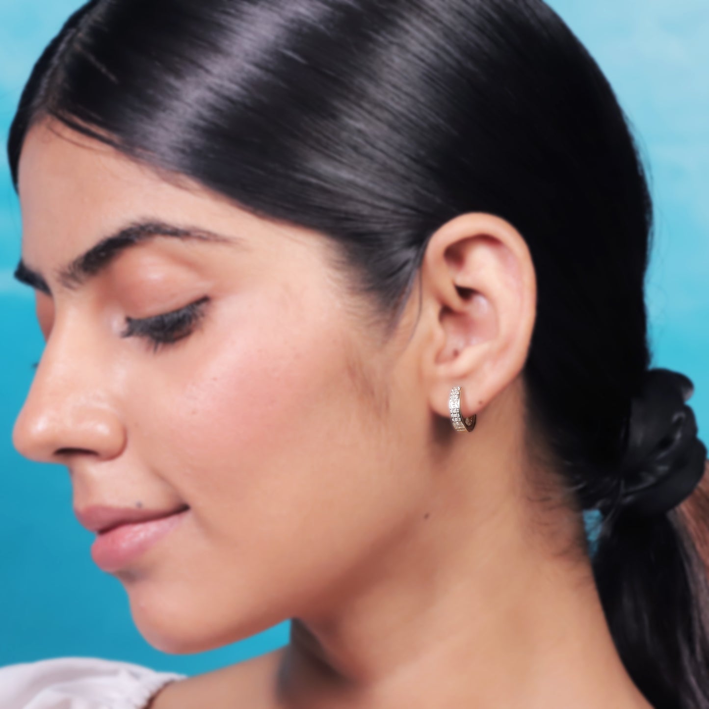 Delicate Sparkle Hoops