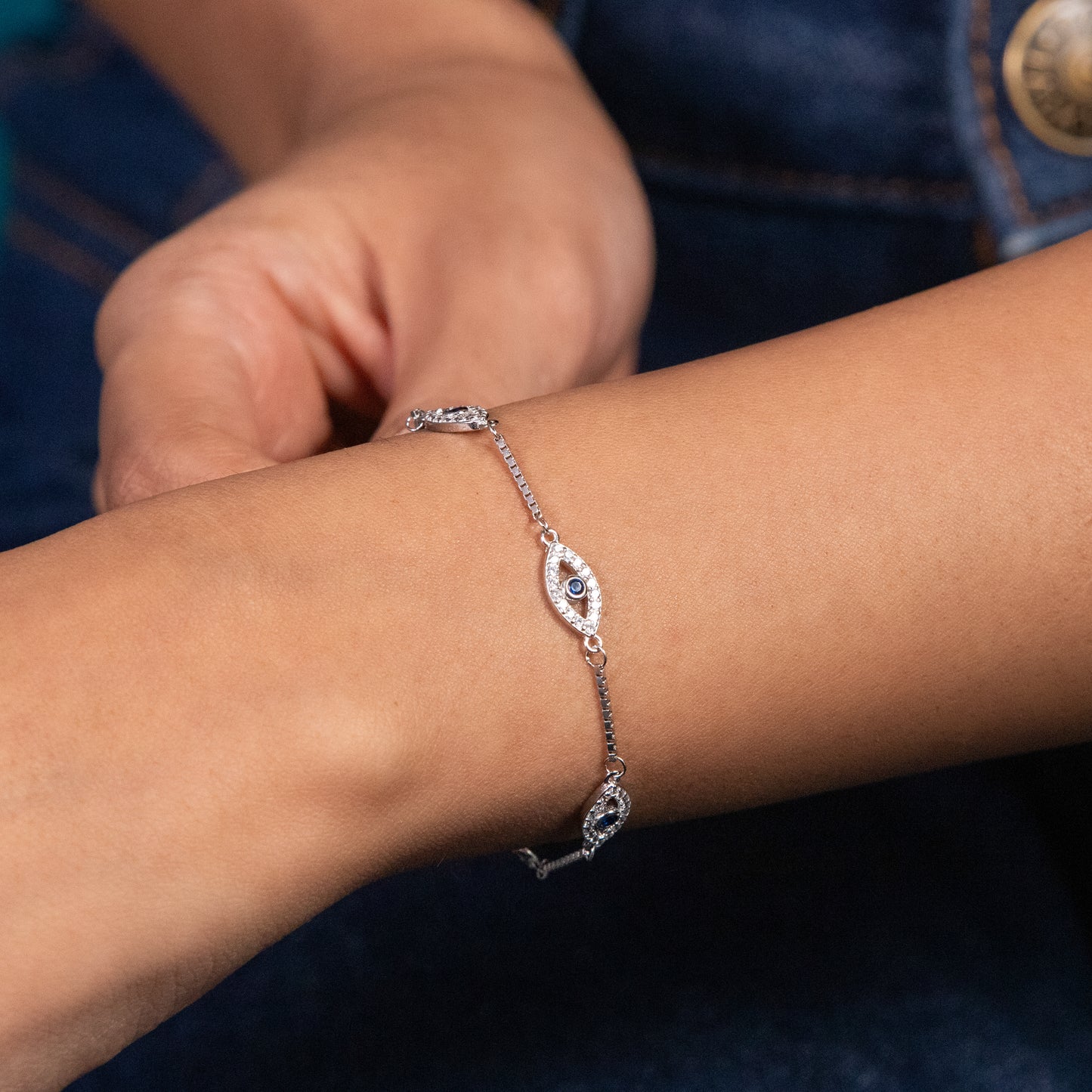 Enchanted  Evil Eye Silver Bracelet