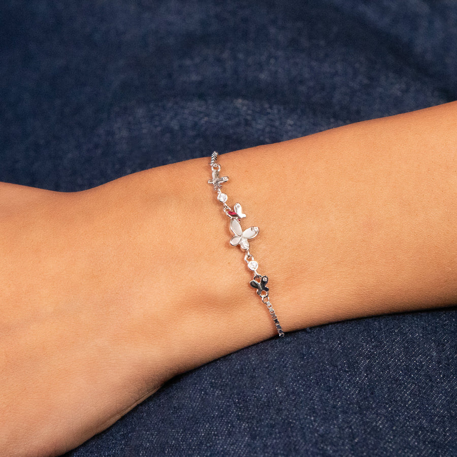 Stunning Butterfly 925 Silver Bracelet