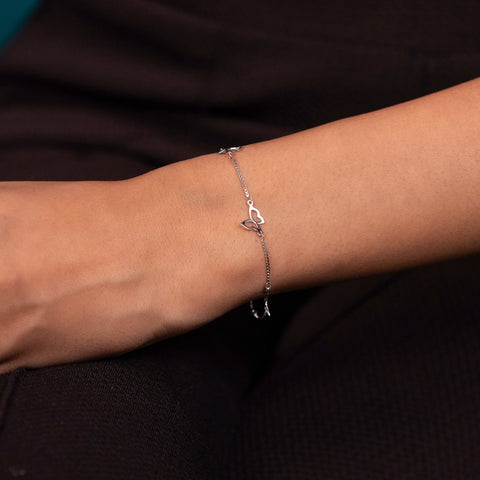 Butterfly Bliss Bracelet in 925 Pure Silver