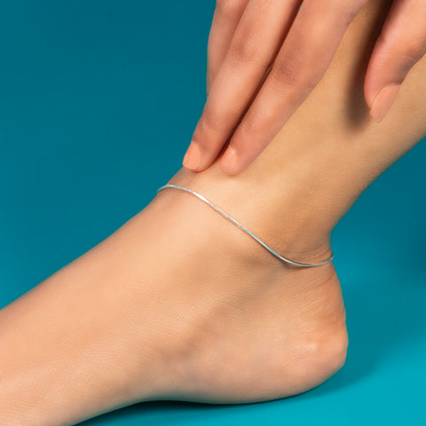 Classic Silver Anklet