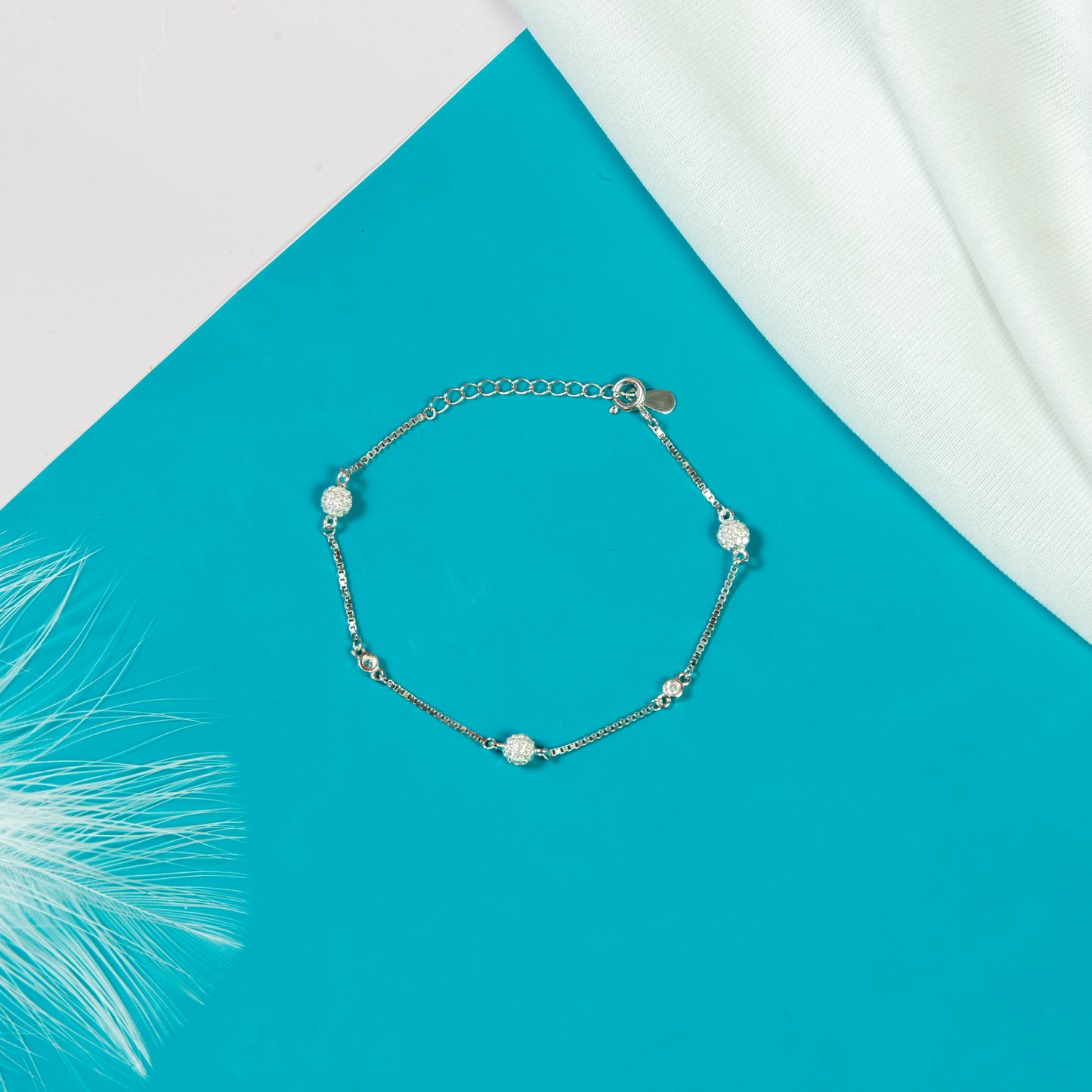 Delicate Orbit Silver Bracelet