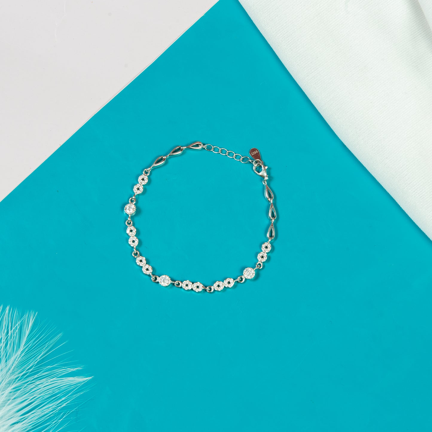 Infinite Loop  925 Pure Silver Bracelet