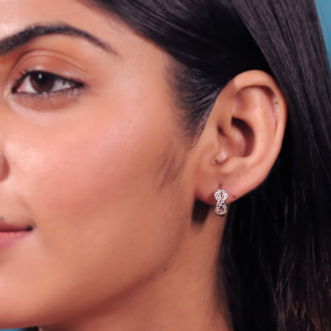 Infinity Hoop Silver Earrings