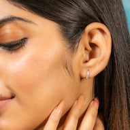 Silver Braided Hoop Earrings