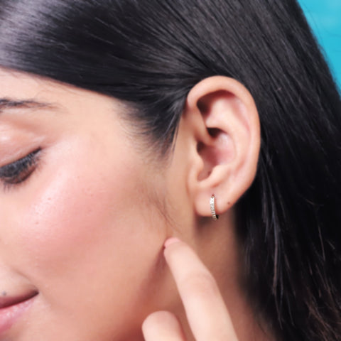 Silver Delicate Shinning Hoop Earrings