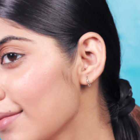 Original Silver Oxidized hoop Earrings