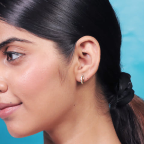 Dual Layer Silver Hoops