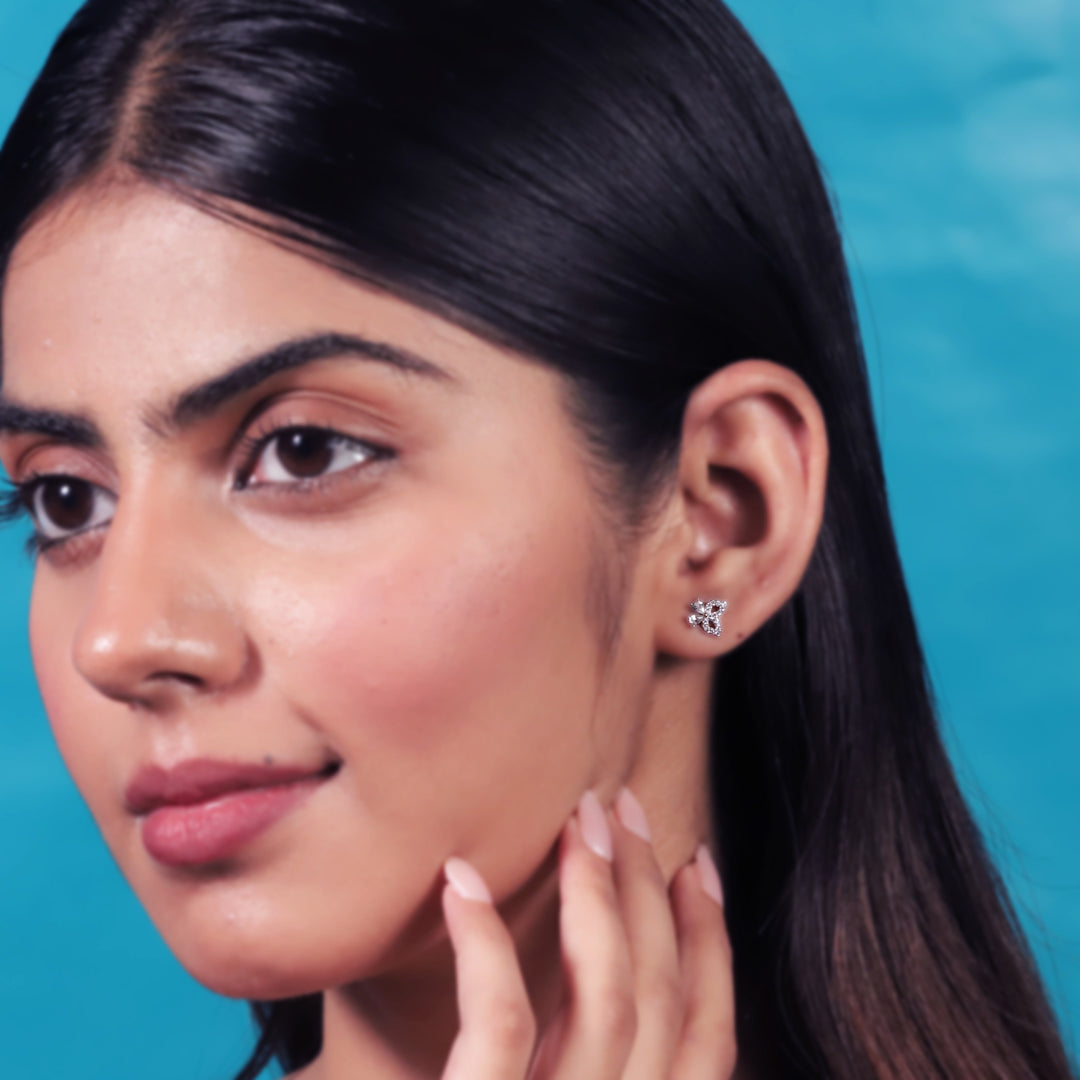 Chic accessory tiny bow earrings