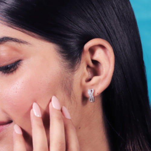 Silver Infinity Chunky Hoops